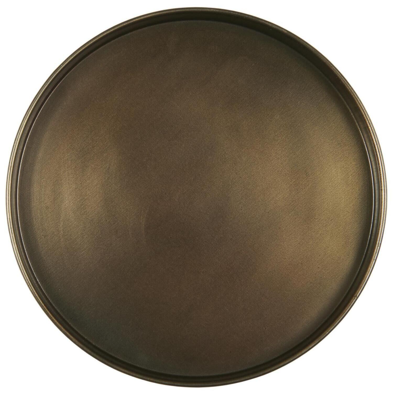 Kerzentablett mit Kante - ø 19 cm (Gold)