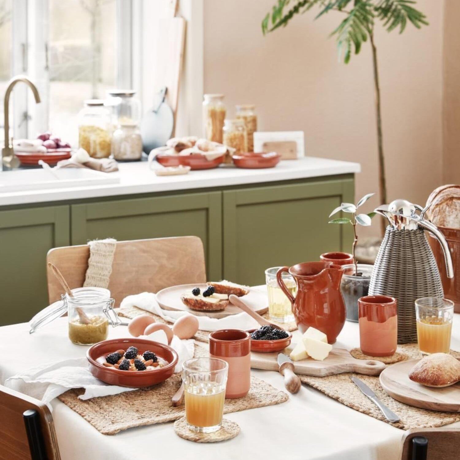 Untersetzer für Gläser & Flaschen - 10 cm (Natur)