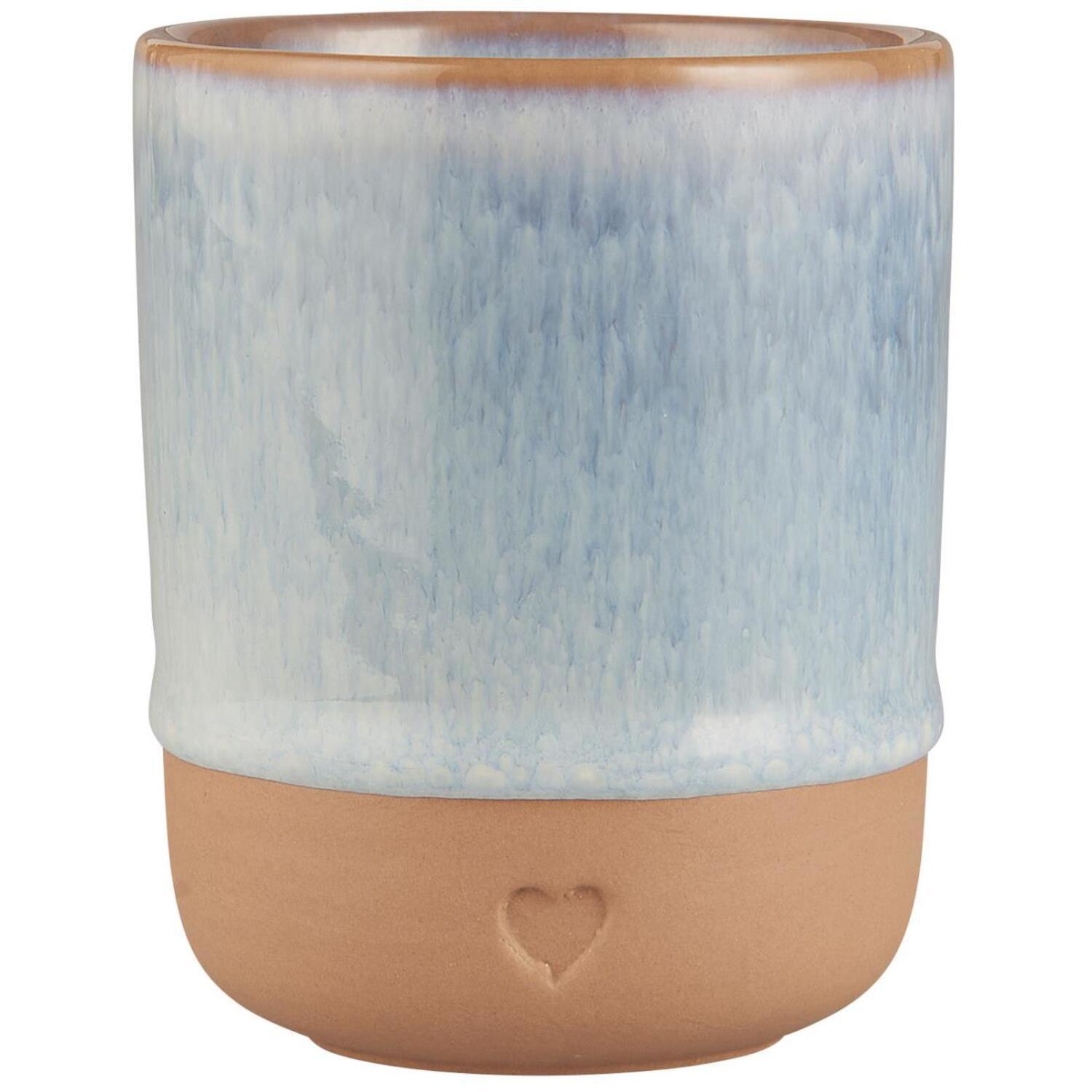 Becher "Heart" - 190 ml (Mattbraun/Hellblau)