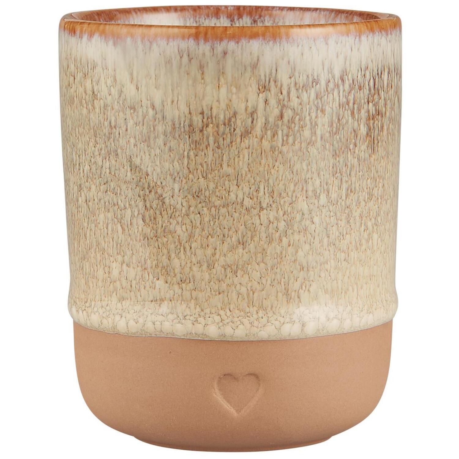 Becher "Heart" - 190 ml (Mattbraun/Natur)