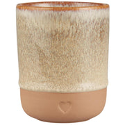 Becher "Heart" - 190 ml (Mattbraun/Natur)