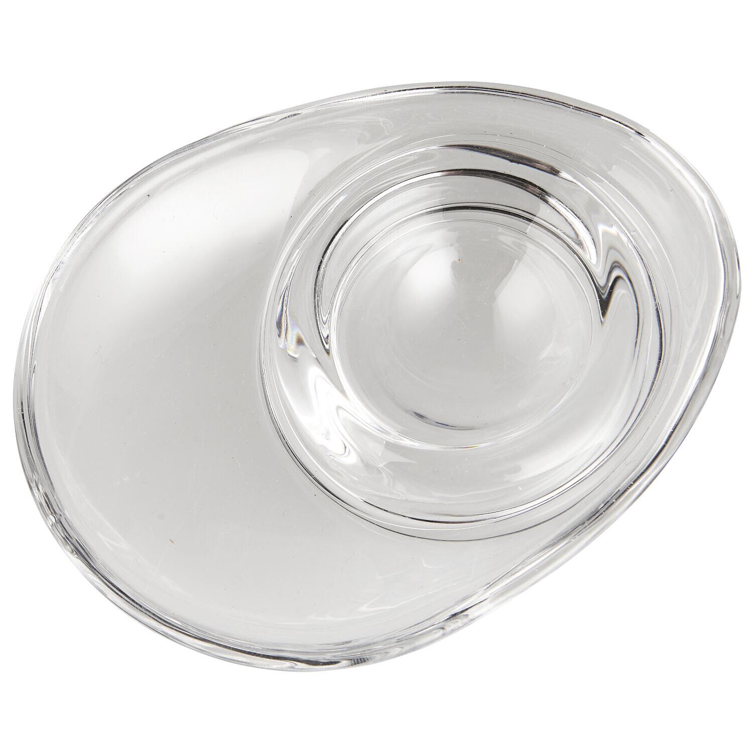 Eierhalter mit kleinem Seitenteller (Klar) Ib Laursen
