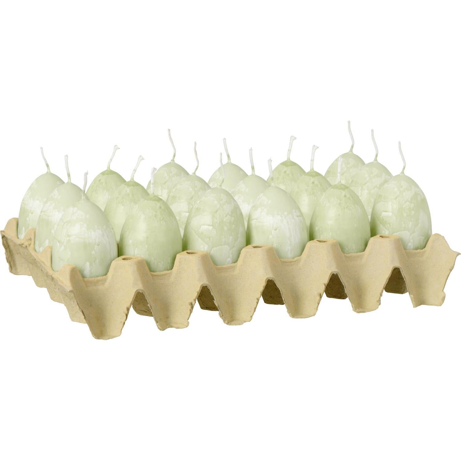Eierkerzen "Celia" im 2er-Set (Green Tea)