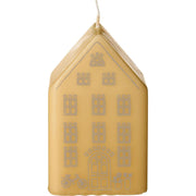 Kerze "Haus" - 5,5x5,5x9 cm (Natur)