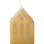 Kerze "Haus" - 7,7x7,7x10 cm (Natur)