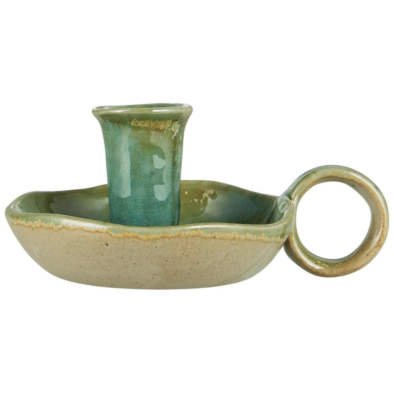 Kerzenhalter - 11x14,5x6,5 cm (Ocean Green)