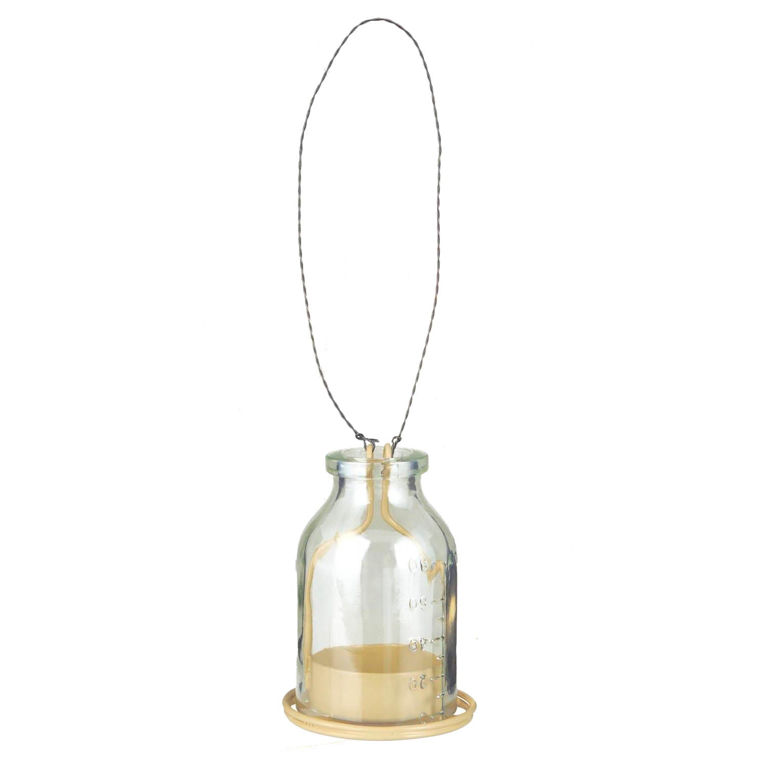 Kerzenhalter mit Drahthänger (Gelb)