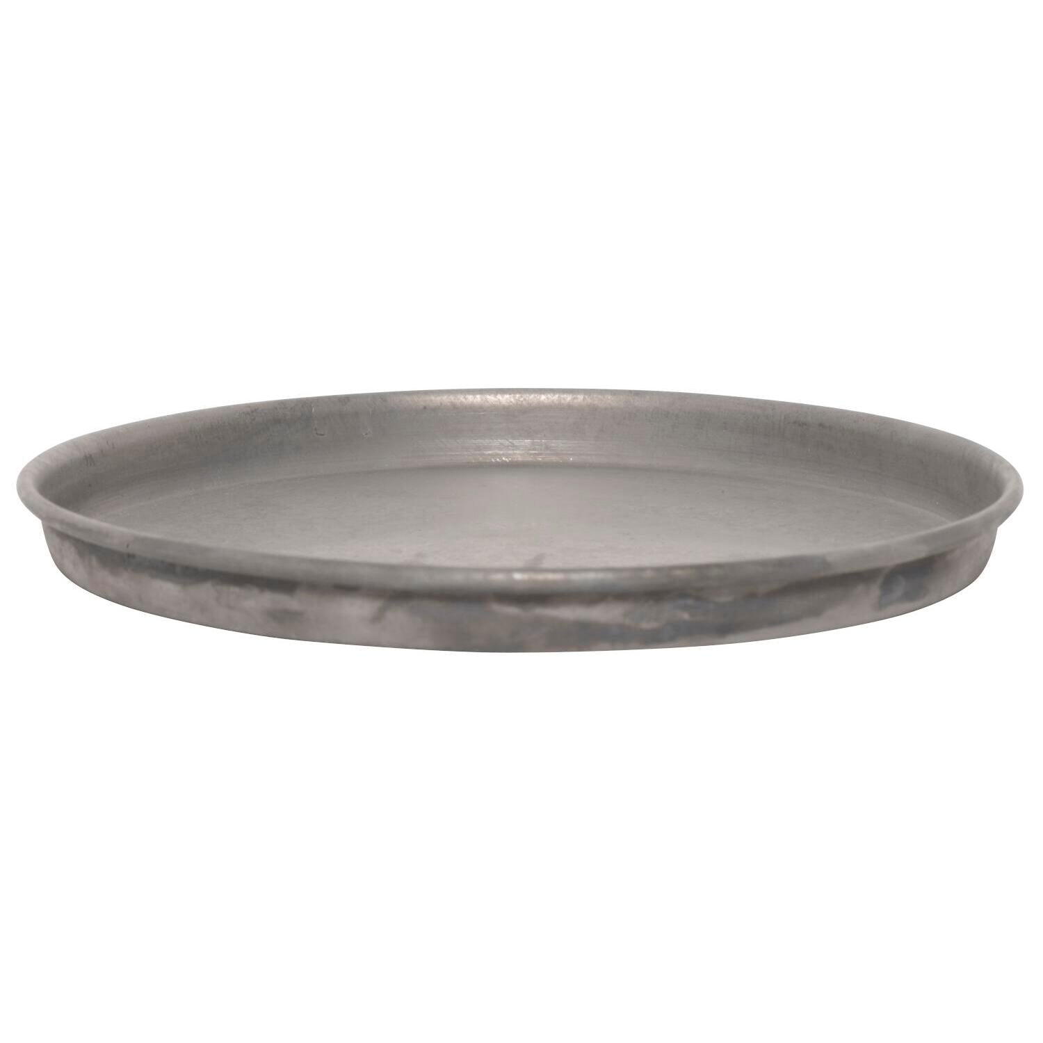 Kerzentablett mit Kante - ø 16 cm (Silber)