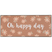 Metallschild "Oh happy day" - 30,5x13 cm (Braun)