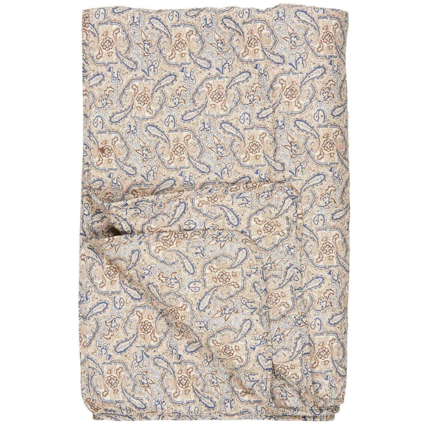 Quilt mit Paisleymuster - 180x130 cm (Blau/Braun)
