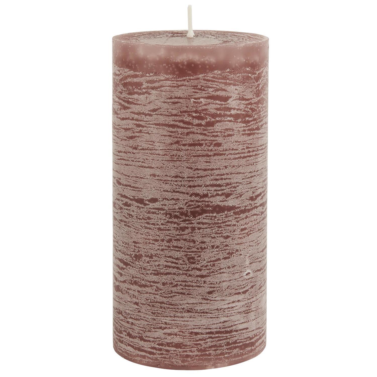 Rustikale Kerze - 7x14 cm (Malva)