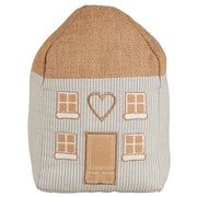 Türstopper "Haus" - 15x9x22 cm (Weiß/Blau)