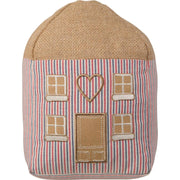 Türstopper "Haus" - 15x9x22 cm (Weiß/Rot/Blau)