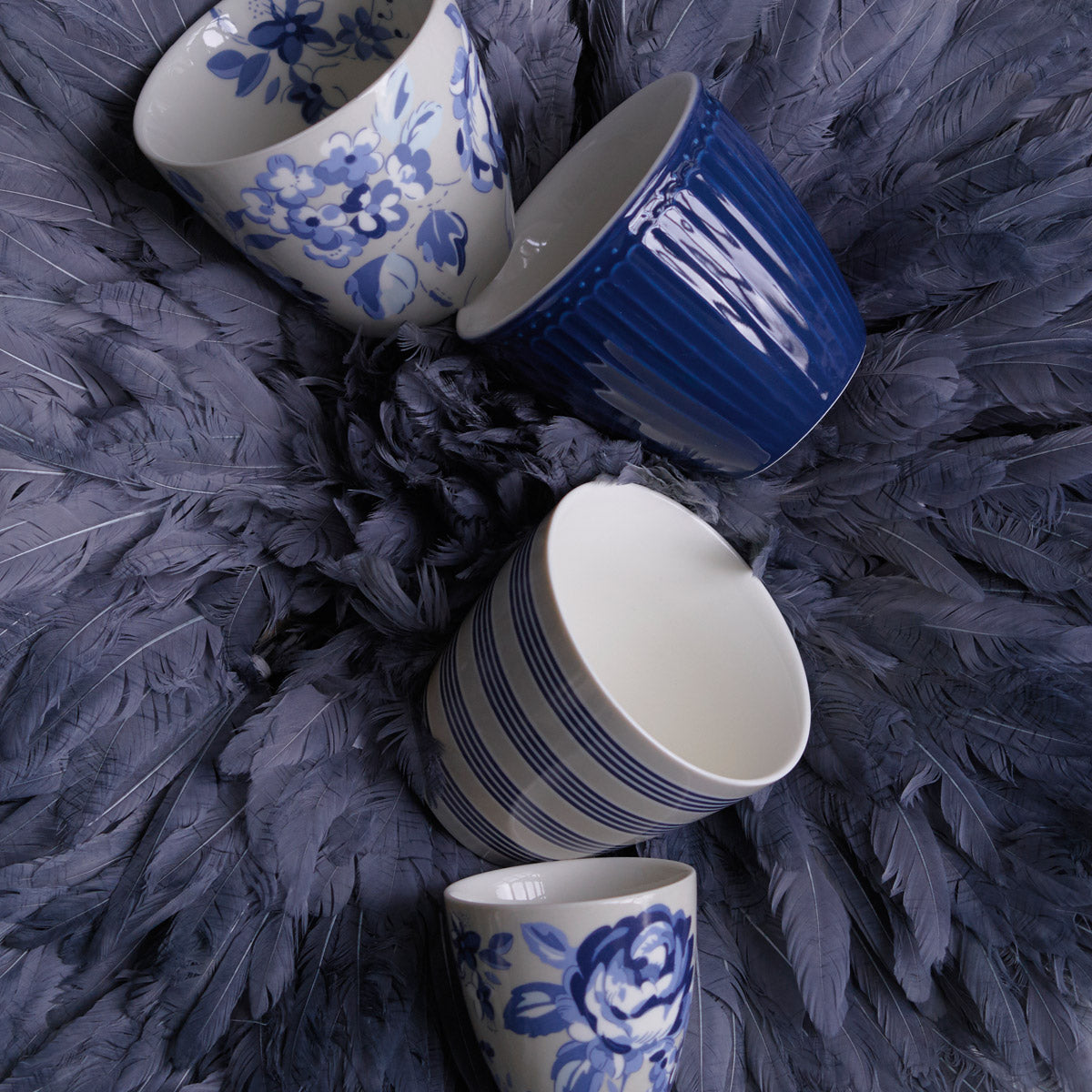 GreenGate Latte Cup "Alice" (Dark Blue)