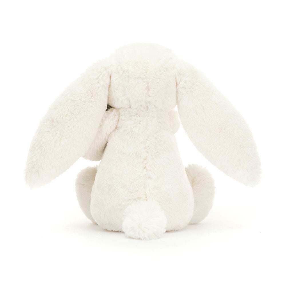 Kuscheltier Hase mit Weihnachtsbaum "Bashful" - 18 cm (Weiß/Grün)