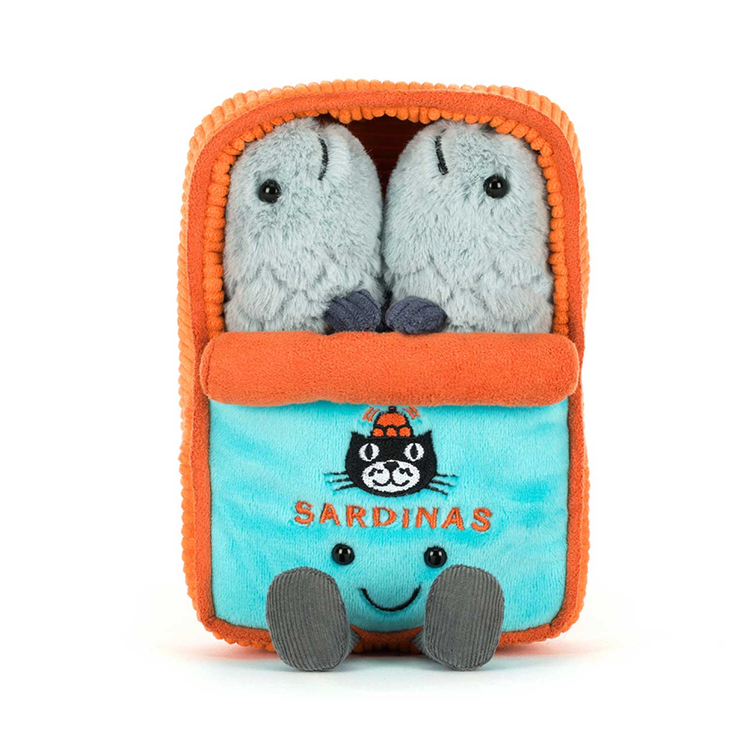 Kuscheltier Sardinenbüchse "Amuseables" - 14 cm (Grau) Jellycat