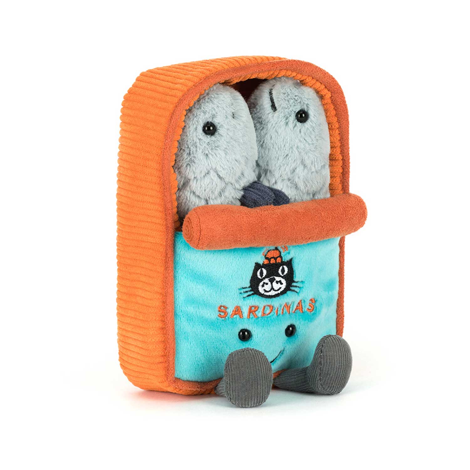 Kuscheltier Sardinenbüchse "Amuseables" - 14 cm (Grau) Jellycat