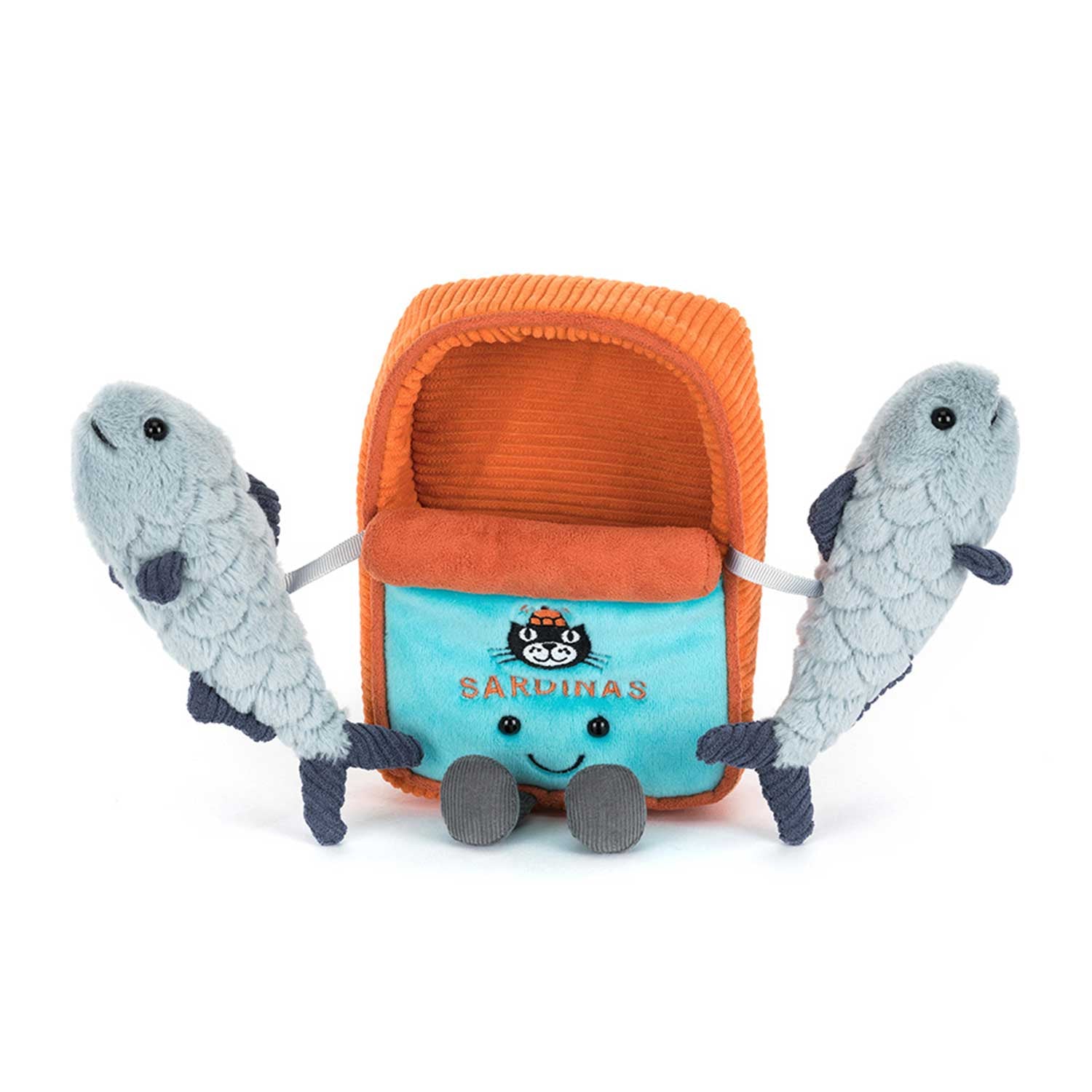 Kuscheltier Sardinenbüchse "Amuseables" - 14 cm (Grau) Jellycat