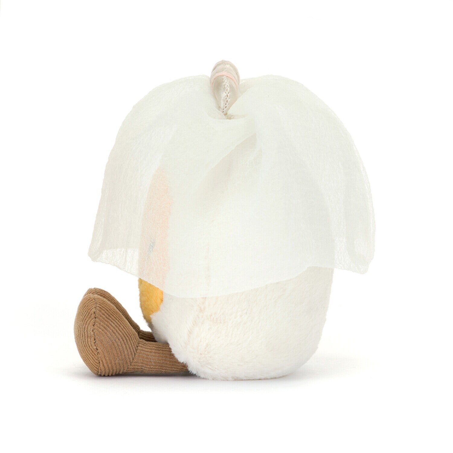 Kuscheltier gekochtes Ei Amuseable "Braut" - 14 cm (Weiß/Gelb) Jellycat