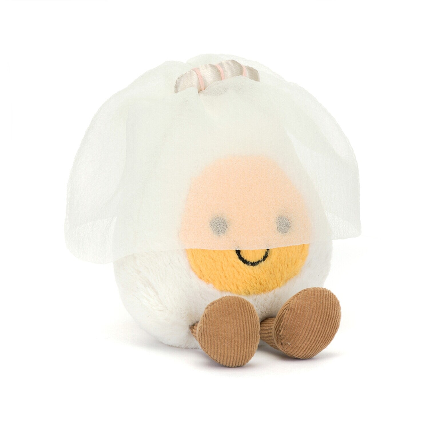 Kuscheltier gekochtes Ei Amuseable "Braut" - 14 cm (Weiß/Gelb) Jellycat
