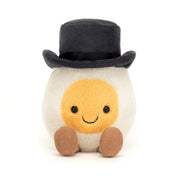 Kuscheltier gekochtes Ei Amuseable "Bräutigam" - 14 cm (Weiß/Gelb) Jellycat