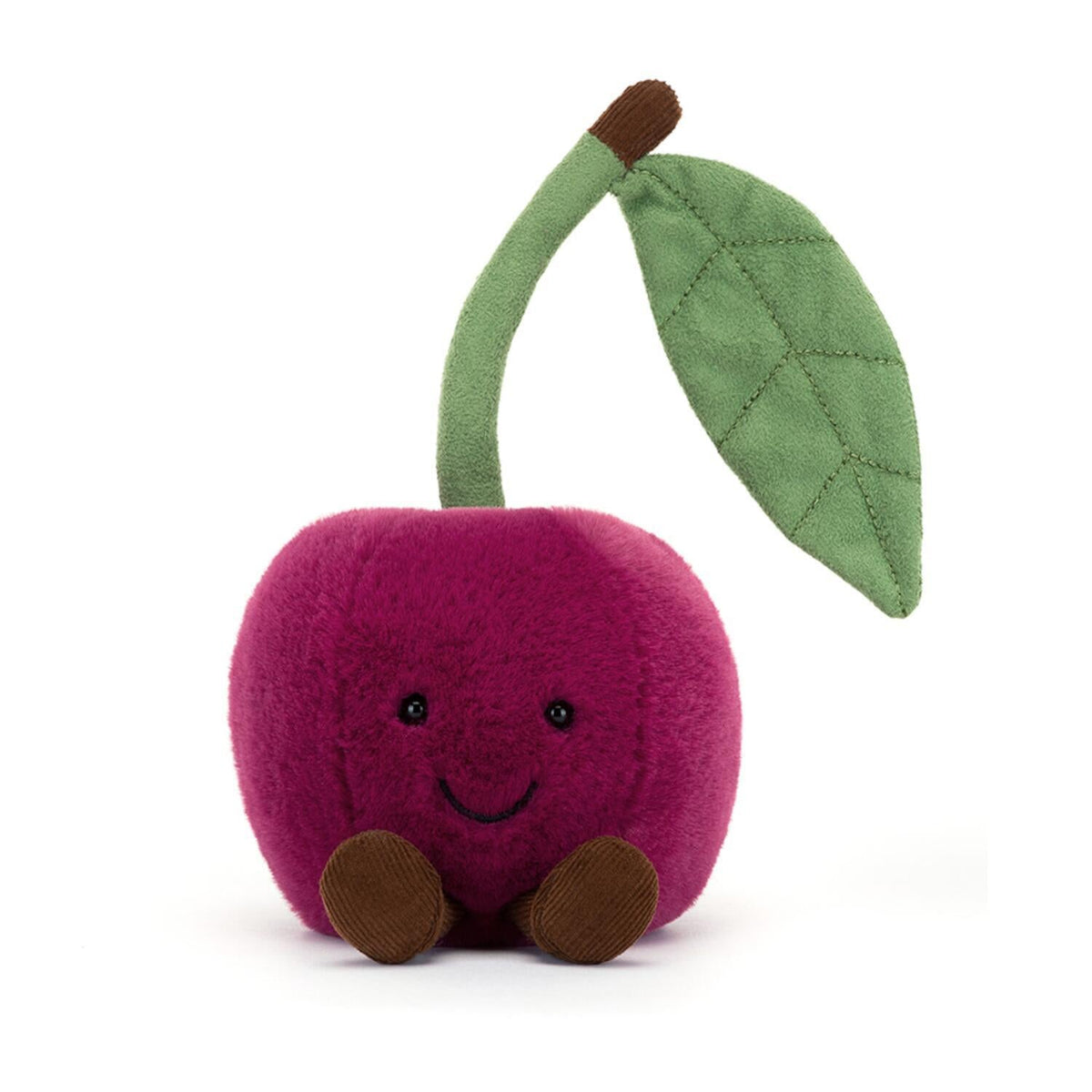 Kuscheltier Kirsche "Amuseables" - 12 cm (Magenta/Grün)