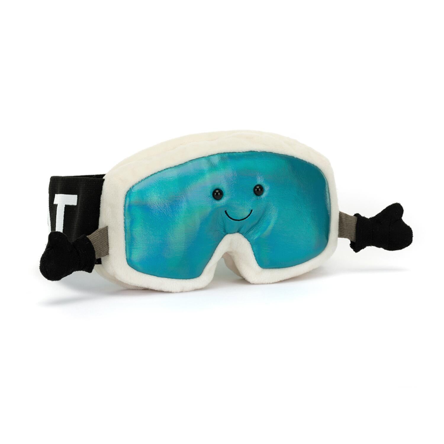 Kuscheltier Skibrille "Amuseables Sports" - 17 cm (Creme/Aqua)