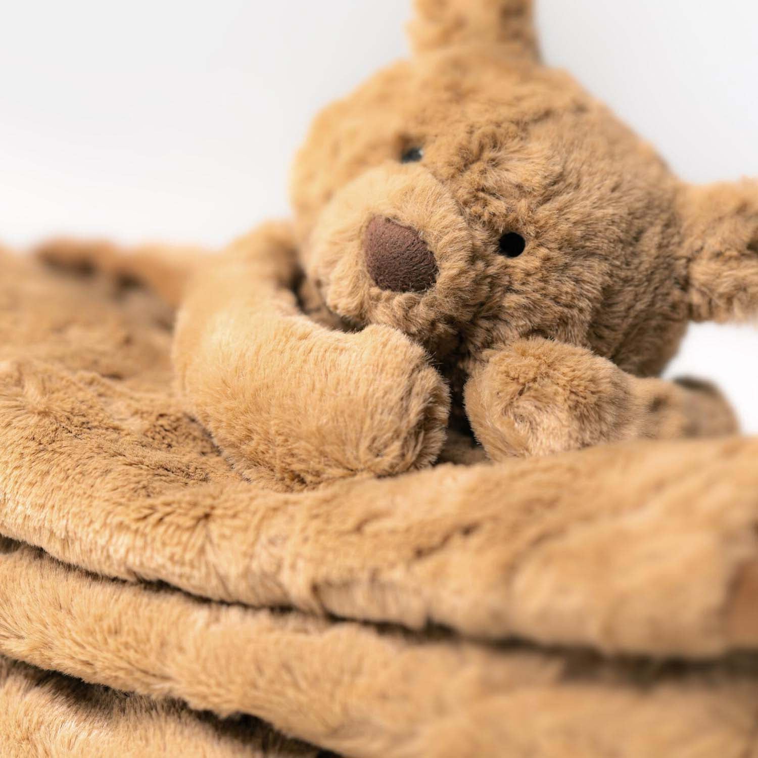 Kuscheltier Bär mit Schmusedecke "Bartholomew" - 34 cm (Braun)
