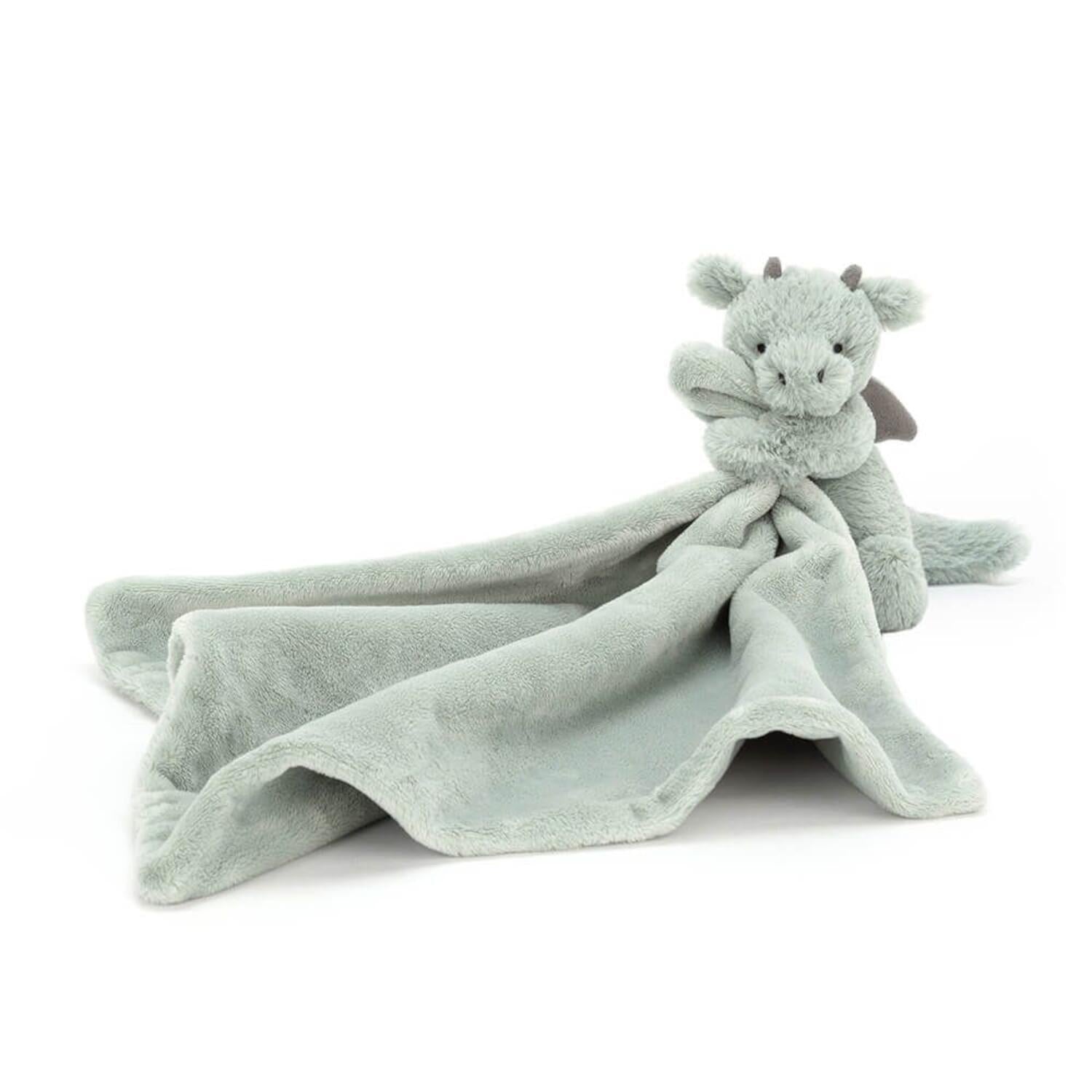 Kuscheltier Drache mit Schmusedecke "Bashful Soother" (Grün)