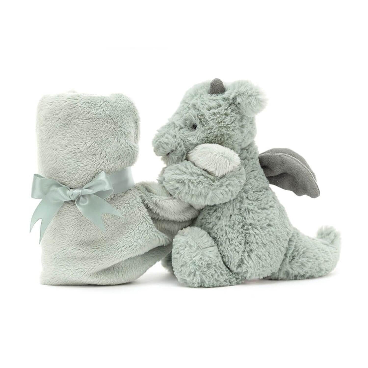 Kuscheltier Drache mit Schmusedecke "Bashful Soother" (Grün)