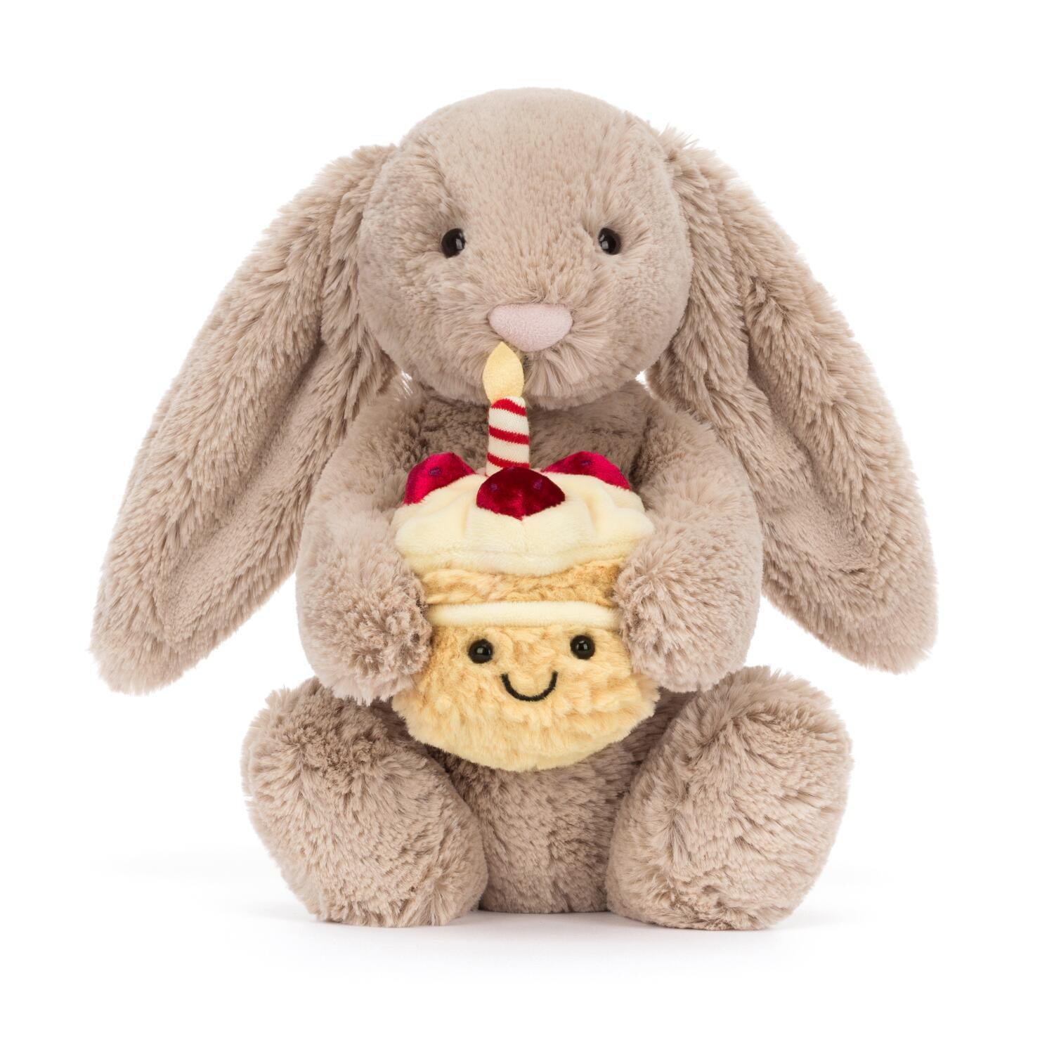 Kuscheltier Hase Bashful "Geburtstag" - 31 cm (Braun)