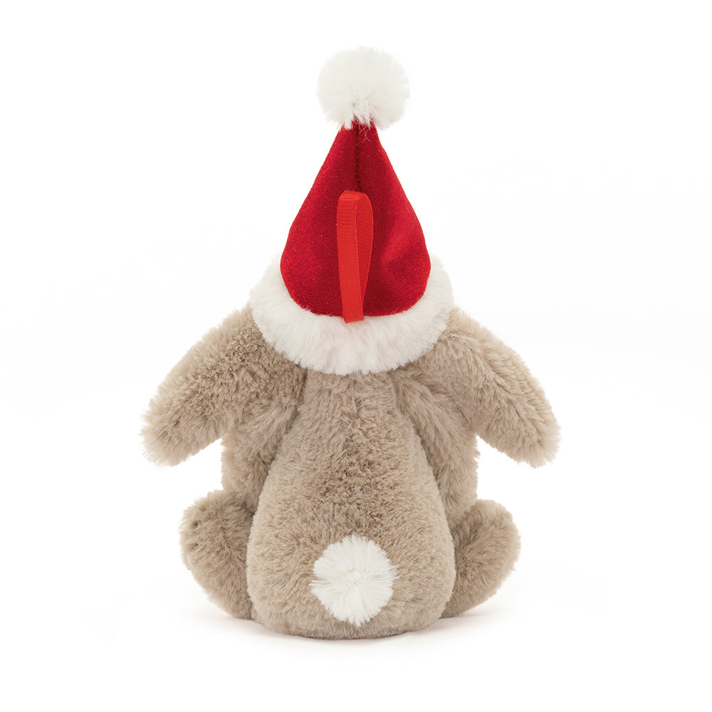 Kuschelanhänger "Bashful Christmas Bunny" - 13x6x4 cm (Creme)