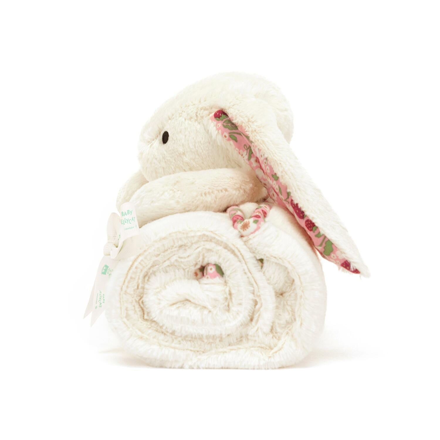 Kuscheldecke Hase "Blossom Berry" - 70x56 cm (Creme)