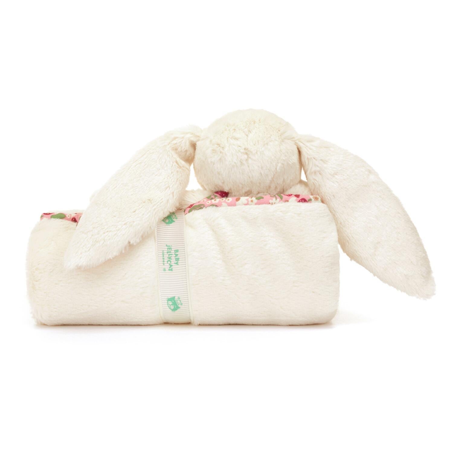 Kuscheldecke Hase "Blossom Berry" - 70x56 cm (Creme)