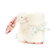 Kuscheldecke Hase "Blossom Berry" - 34x34 cm (Creme)