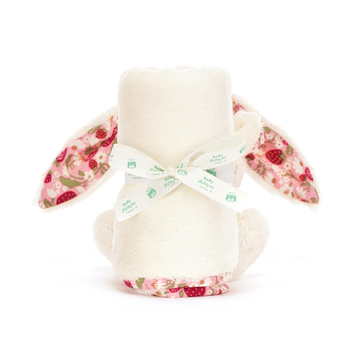 Kuscheldecke Hase "Blossom Berry" - 34x34 cm (Creme)