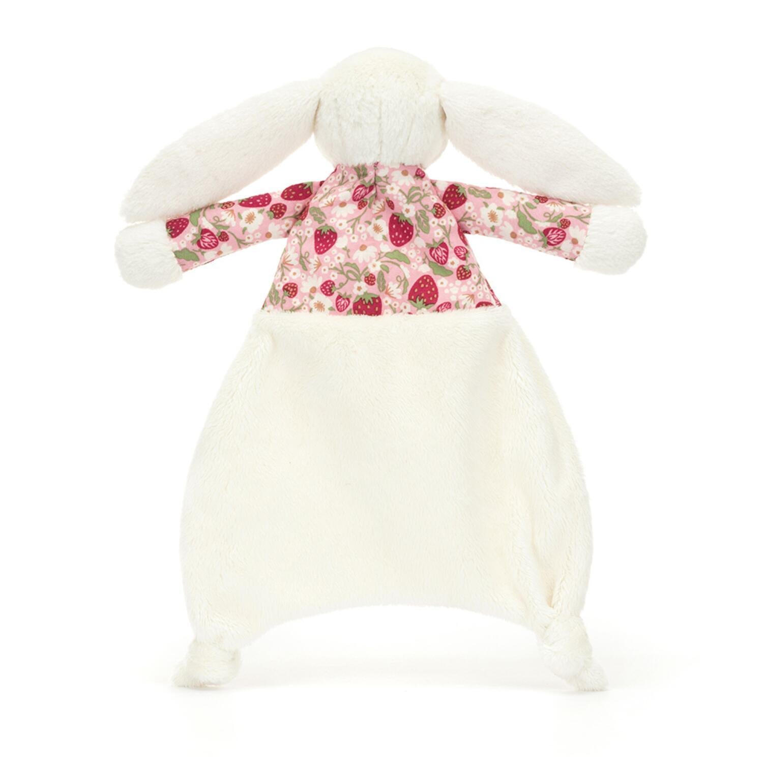 Schmusetuch Hase "Blossom Berry" - 18 cm (Creme)
