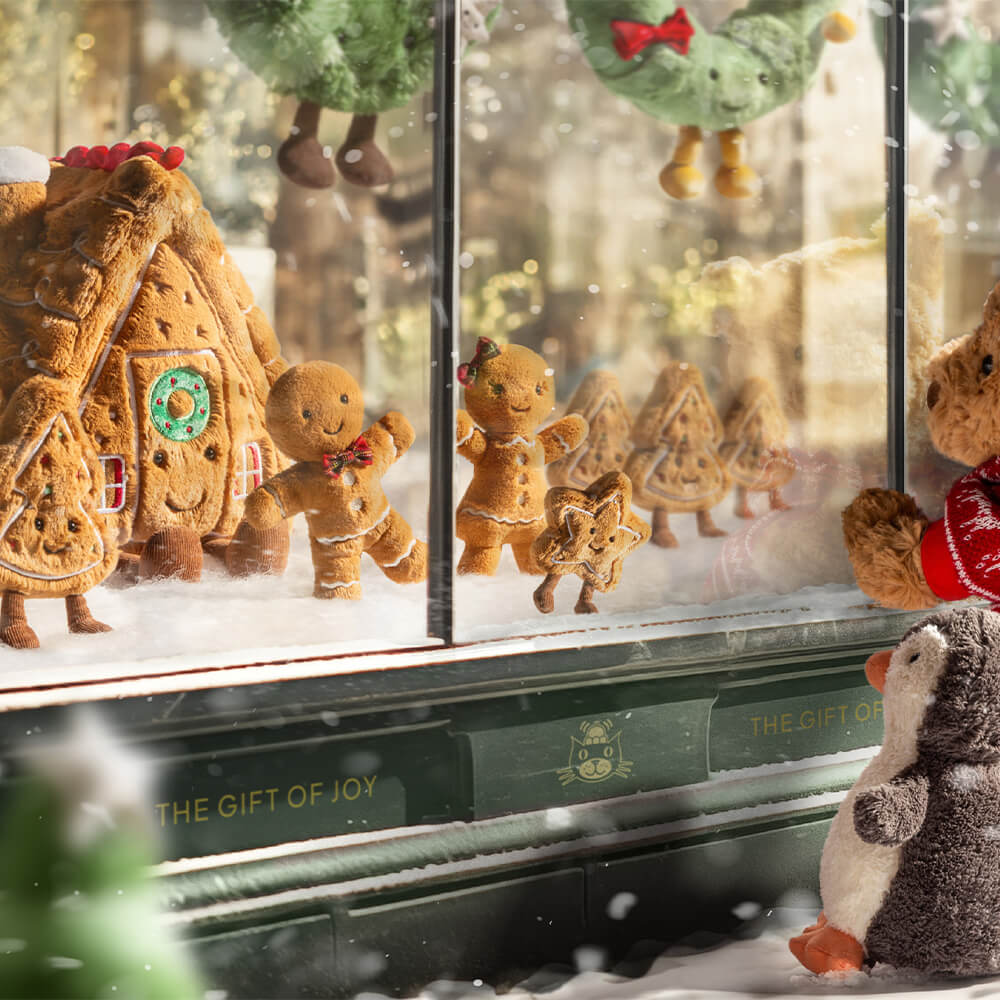 Kuscheltier Lebkuchenmann "Jolly Gingerbread Fred - New Design" - Large (Braun)