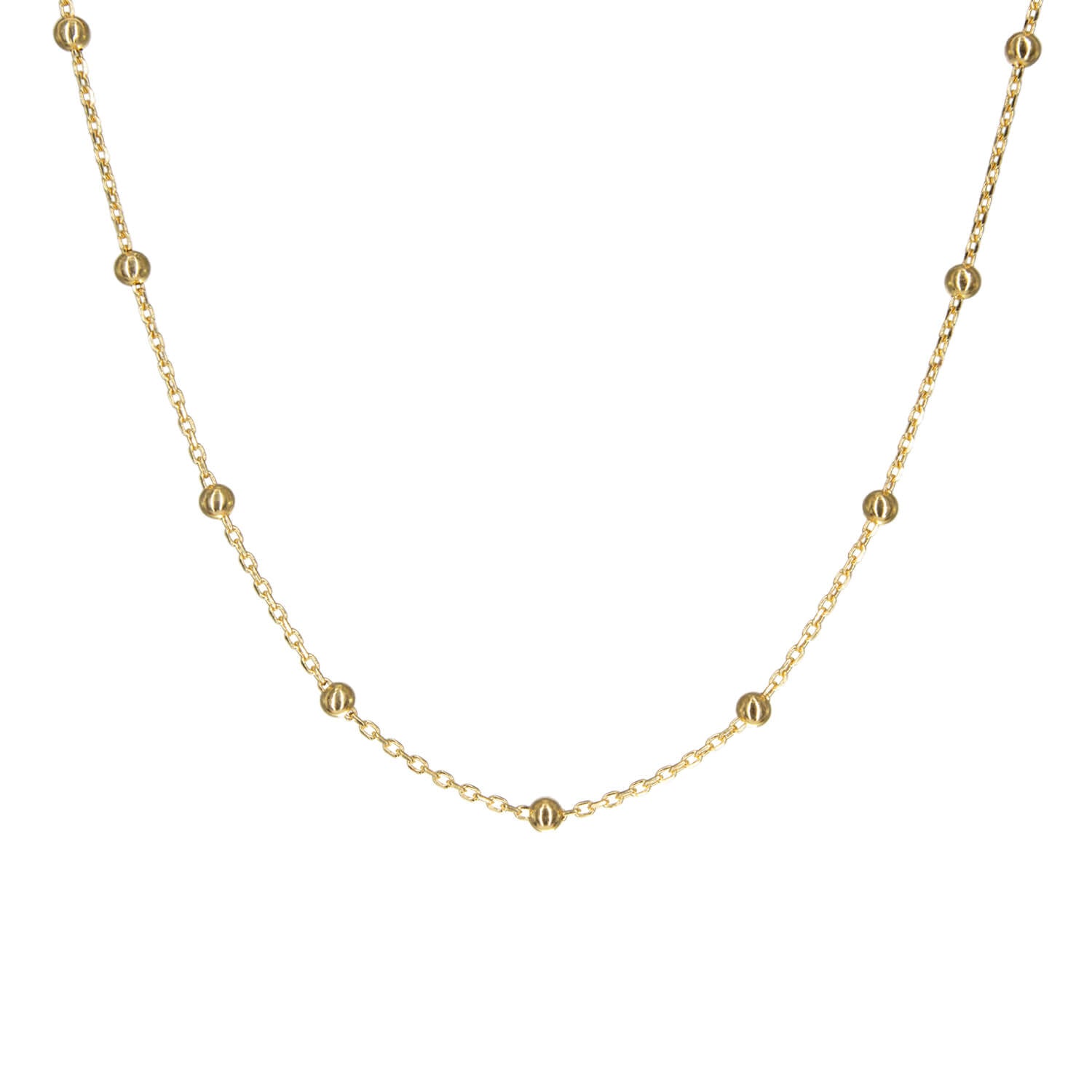 Kette "Marie" mit Kugeln - 40-45,5 cm (Gold)