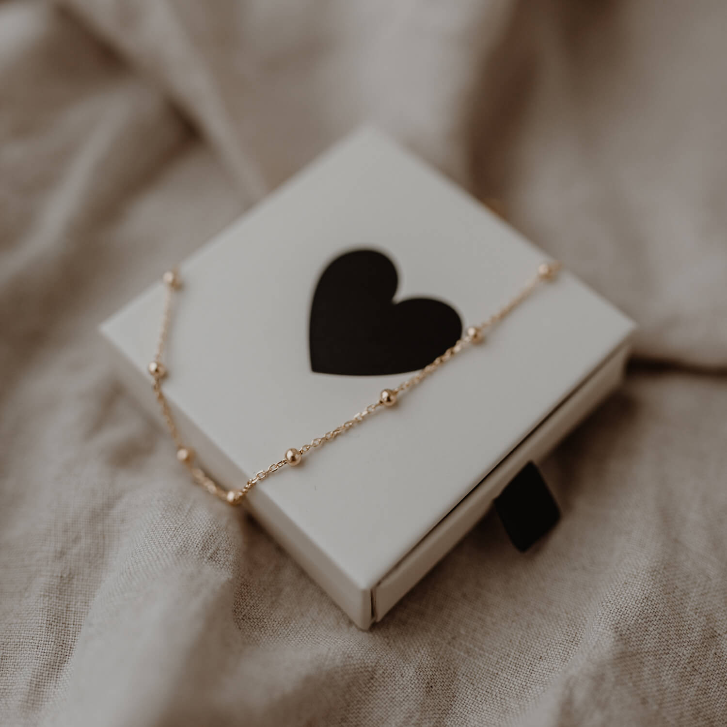 Kette "Marie" mit Kugeln - 40-45,5 cm (Gold)