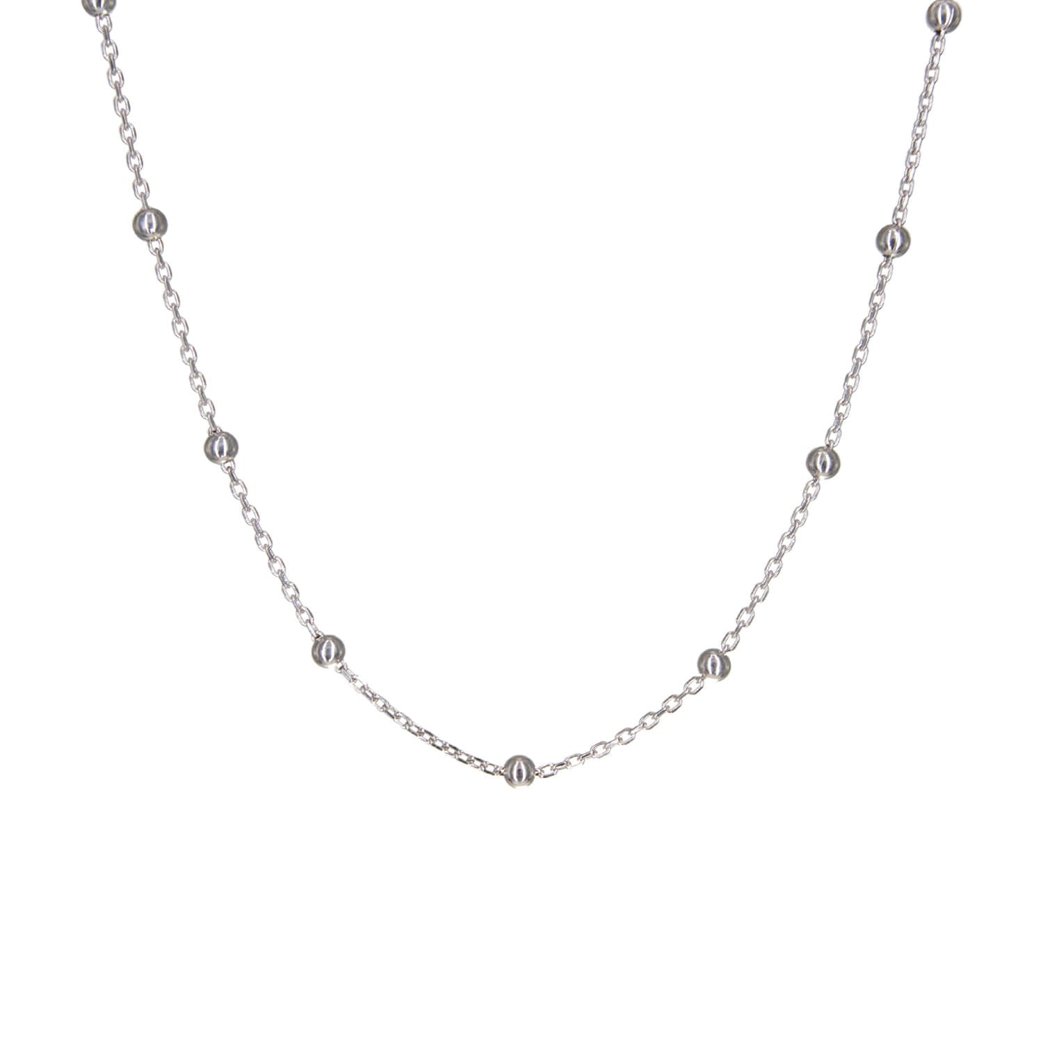 Kette "Marie" mit Kugeln - 40-45,5 cm (Silber)