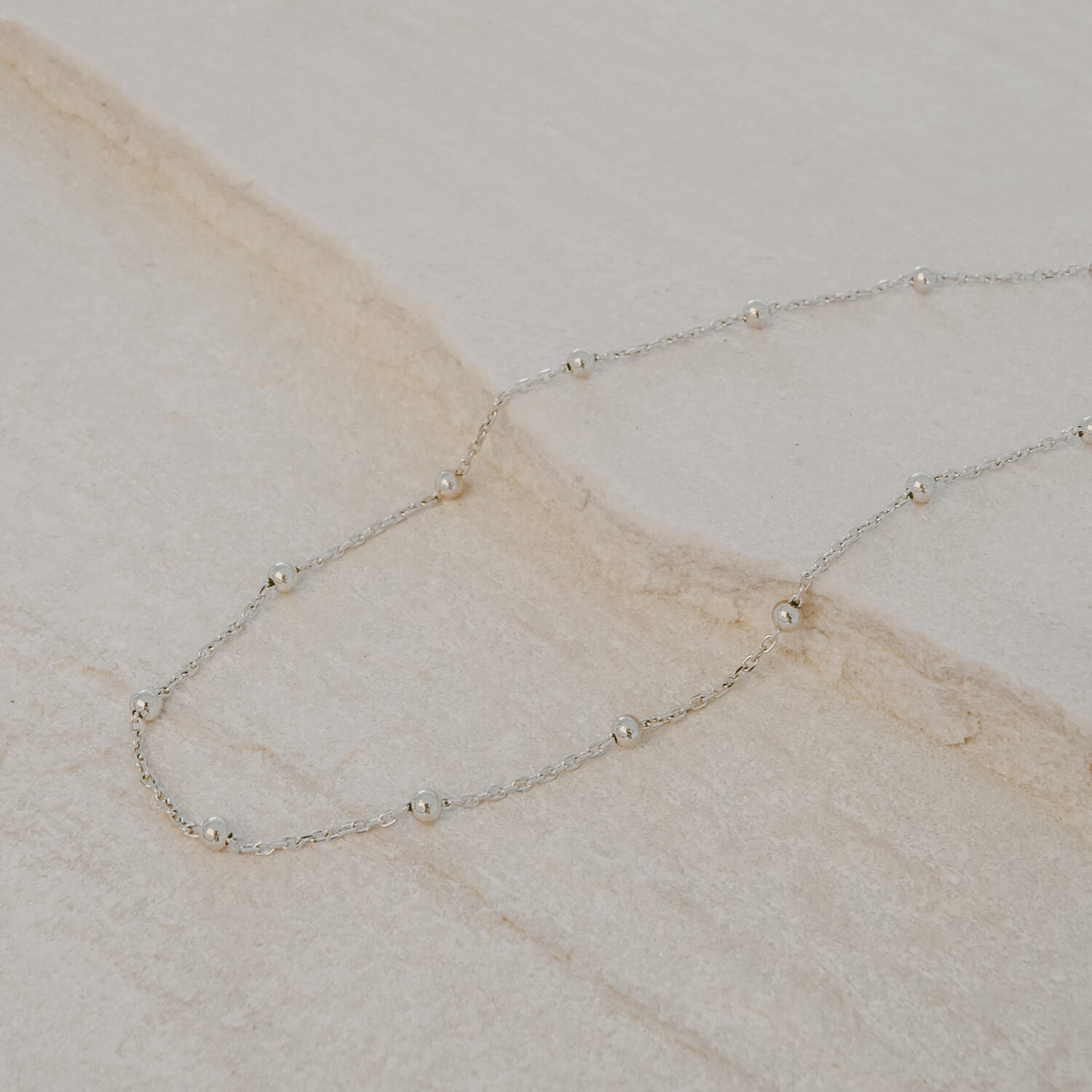 Kette "Marie" mit Kugeln - 40-45,5 cm (Silber)