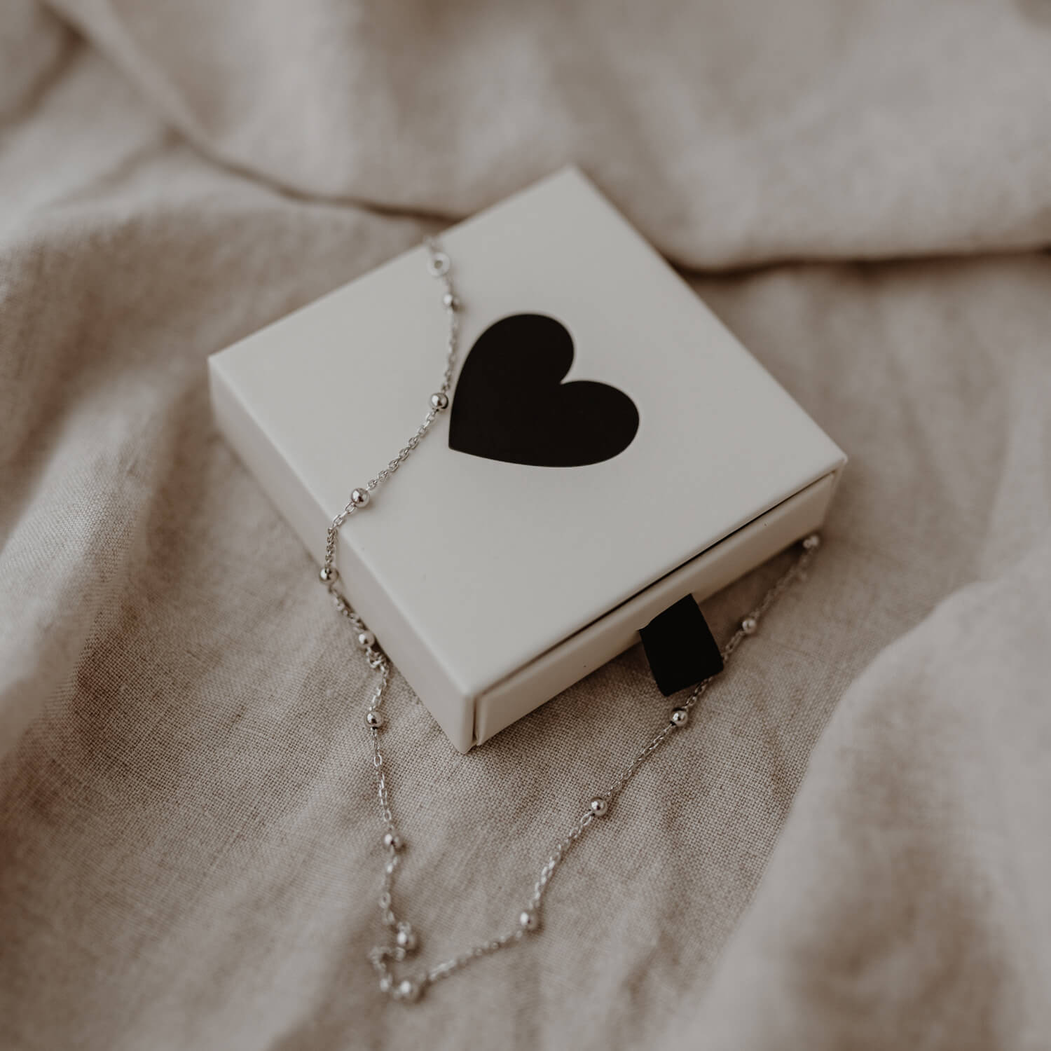 Kette "Marie" mit Kugeln - 40-45,5 cm (Silber)