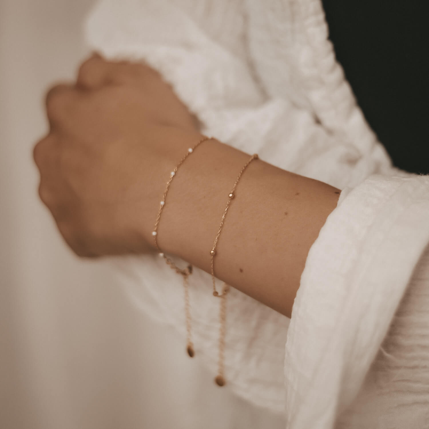 Armband "Marie" mit Kugeln - 16,5-22 cm (Gold)