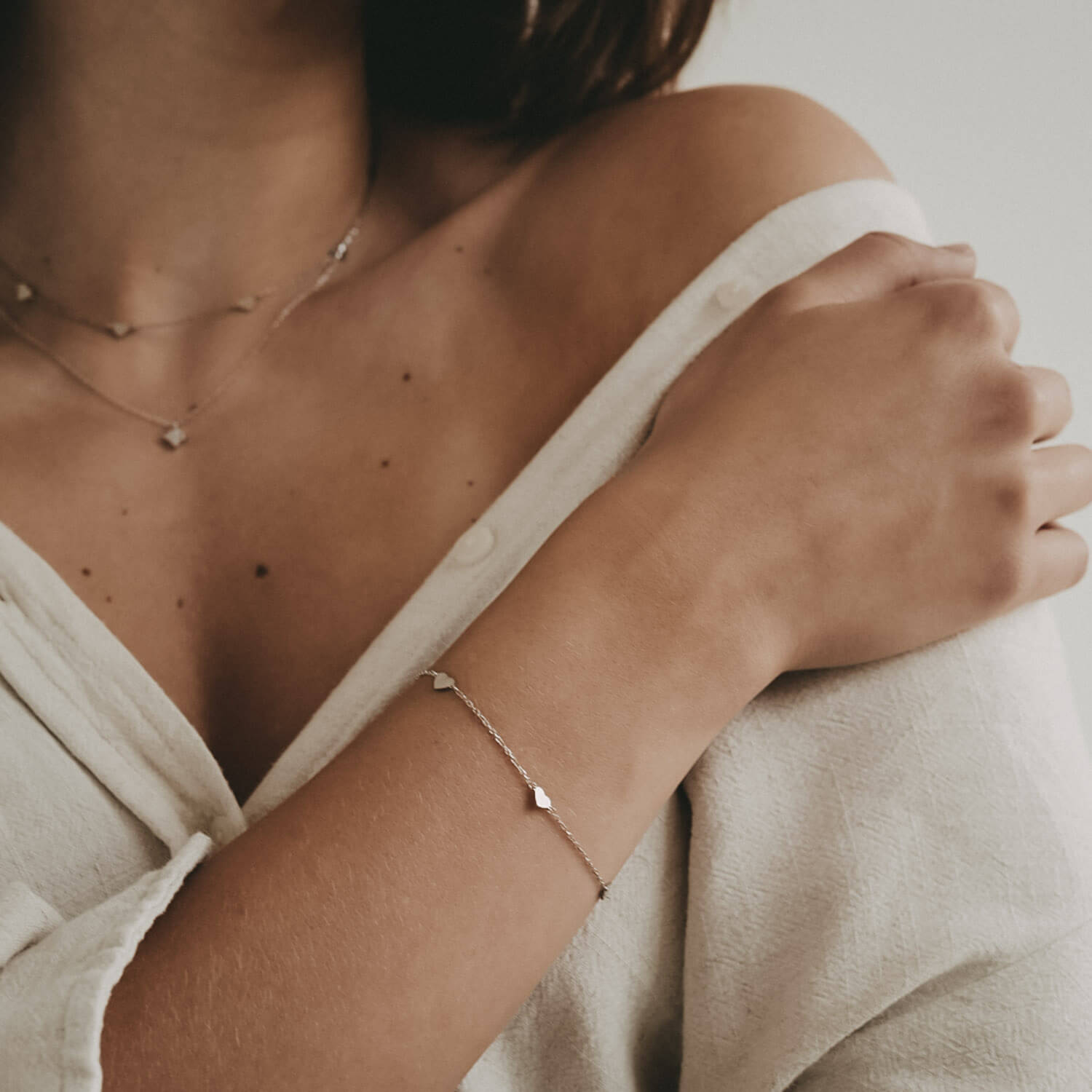 Armband "Lisa" - 15-20,5 cm (Silber)