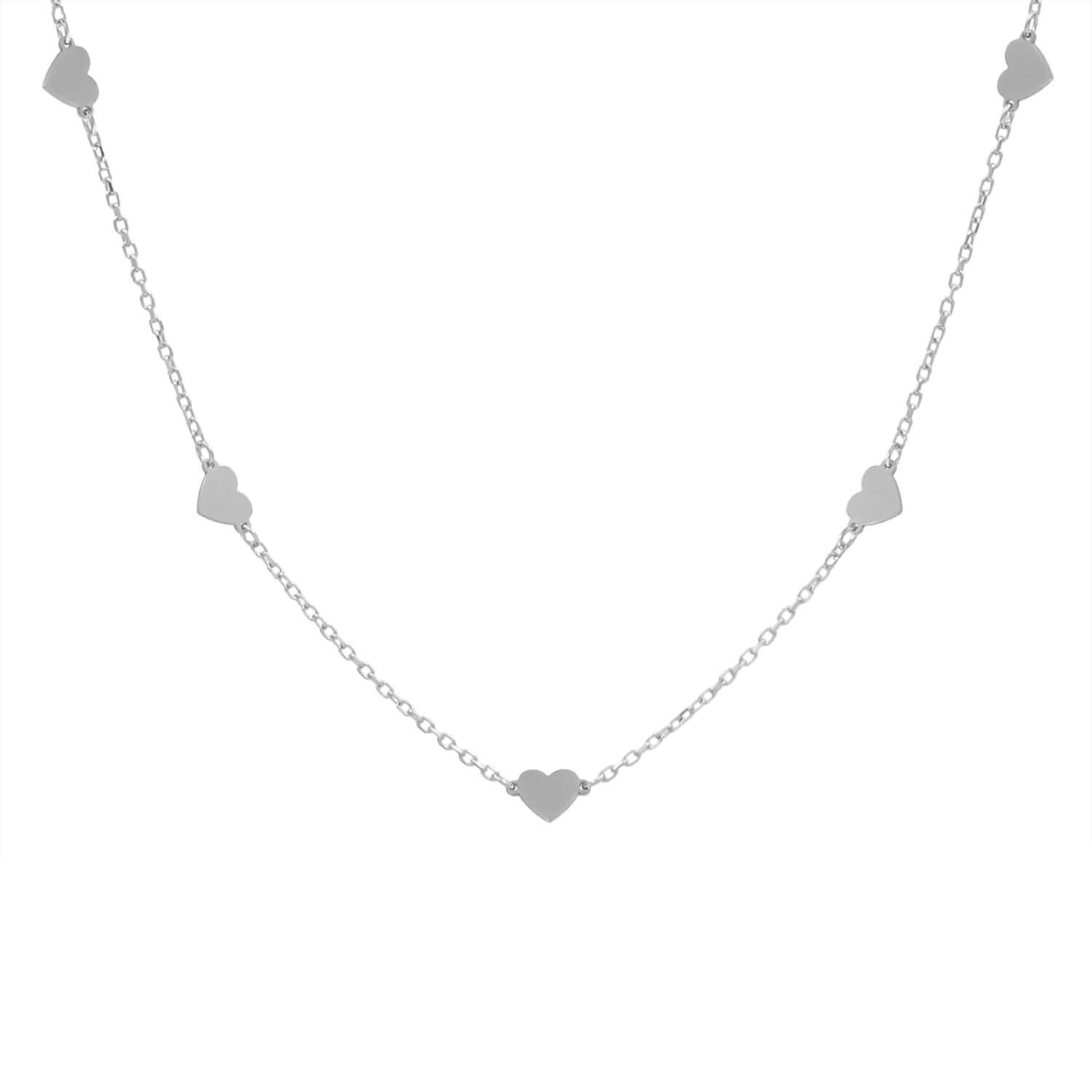 Herz-Kette "Lisa" - 40-45,5 cm (Silber)