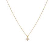 Kette "Sophie" mit Zirkon-Blümchen - 40-45,5 cm (Gold)