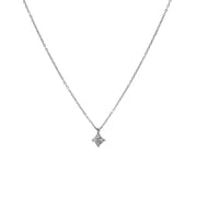 Kette "Sophie" mit Zirkon-Blümchen - 40-45,5 cm (Silber)