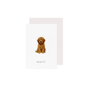 Klappkarte "Hund" - 10,5x14,8 cm (Weiß)