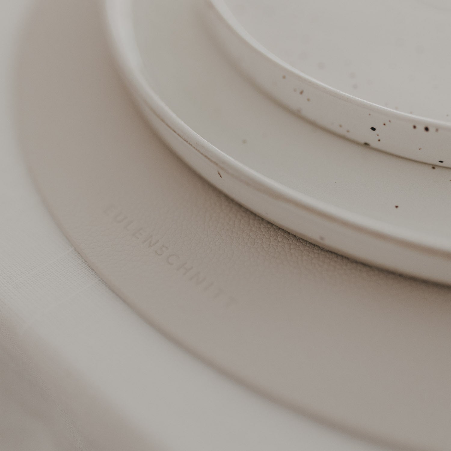 Wendbares Platzset "Herz" - 35 cm (Creme)